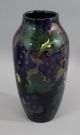 Antique 10in Royal Stanley Ware Jacobean Art Pottery Vase,  Grapes & Vines Arts & Crafts Movement photo 9