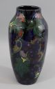Antique 10in Royal Stanley Ware Jacobean Art Pottery Vase,  Grapes & Vines Arts & Crafts Movement photo 7