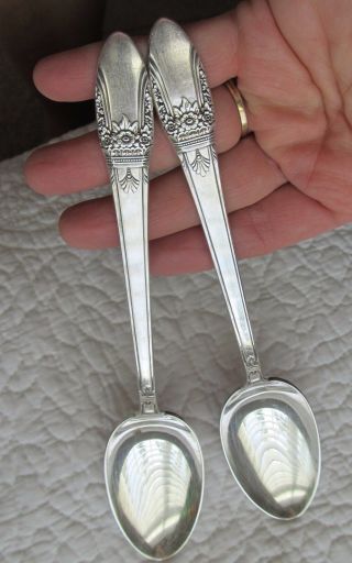 First Love Silverplate Serving Tablespoons (2) 1847 Rogers International Flatware photo