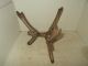 Antique Primitive Cast Iron Hot Water Tank Stand Rustic Farm Plant Stand Garden photo 3