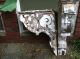 Antique Pair Victorian Corbels Brackets Architectural Salvage Chippy Paint Wood Corbels photo 4