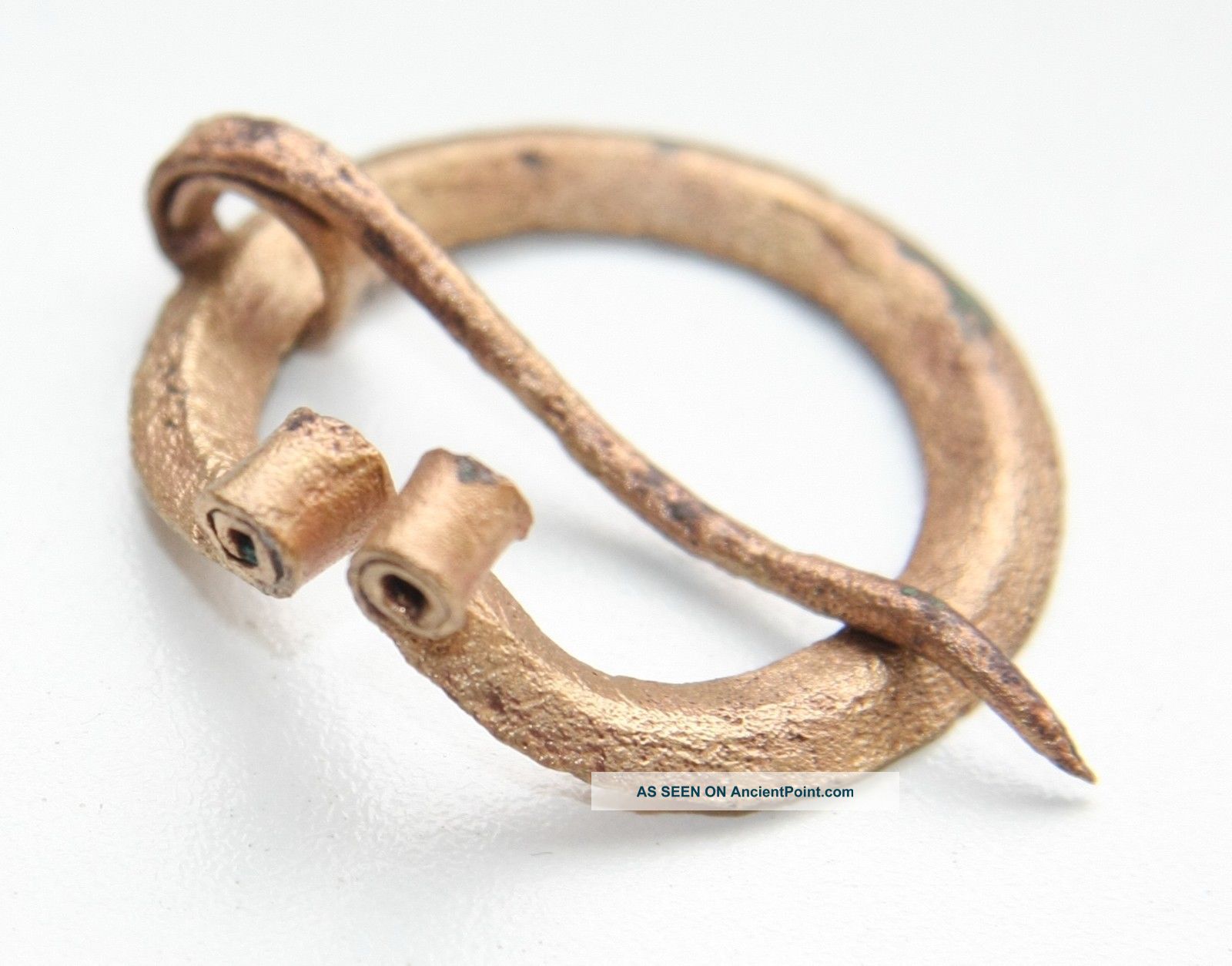 Ancient Old Ornament Bronze Omega Fibula Brooch (mcr09) Celtic photo