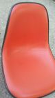 4 Eames Herman Miller Side Shell Fiberglass Chair Orange Red Naugahyde Mid-Century Modernism photo 2