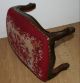 Vintage Carpet Foot Stool Small Footstool 7in Tall 1900-1950 photo 3