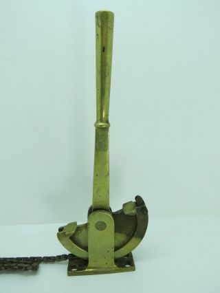 (1184) 12,  Inch Brass Chain Driven Horn Throttle Handle Bronze Boat Ship Tug photo