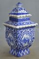 Collectible Handwork Jingdezhen Porcelain Paint Flower Rattan Fortune Spice Pots Pots photo 4