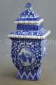 Collectible Handwork Jingdezhen Porcelain Paint Flower Rattan Fortune Spice Pots Pots photo 5