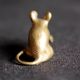 Thai Amulets Lucky Animal Rat Mouse Brass Mini Statue Figurine Charm Rich D24 Amulets photo 3