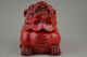 China Collectible Decor Handwork Old Red Resin Carve Dragon Incense Burner Other Antique Chinese Statues photo 2