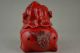 China Collectible Decor Handwork Old Red Resin Carve Dragon Incense Burner Other Antique Chinese Statues photo 4