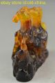 Amber Horse Statue China Collectible Decorate Handwork Carve 3 Horse Lifelike Other Antique Chinese Statues photo 2
