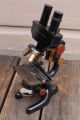 Antique Vintage La Jc Zoological Dept Bausch & Lomb Binocular Brass Microscope Microscopes & Lab Equipment photo 1