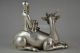 China Collectible Decorate Handwork Tibet Silver Carve Old Man Deer Statue Other Antique Chinese Statues photo 5