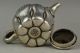 China Collectible Decorate Old Handwork Tibet Silver Lotus Frog Lid Noble Teapot Tea/Coffee Pots & Sets photo 6