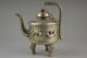China Collectible Decorate Old Tibet Silver Carve Dragon Unique 3 Leg Teapot Tea/Coffee Pots & Sets photo 2