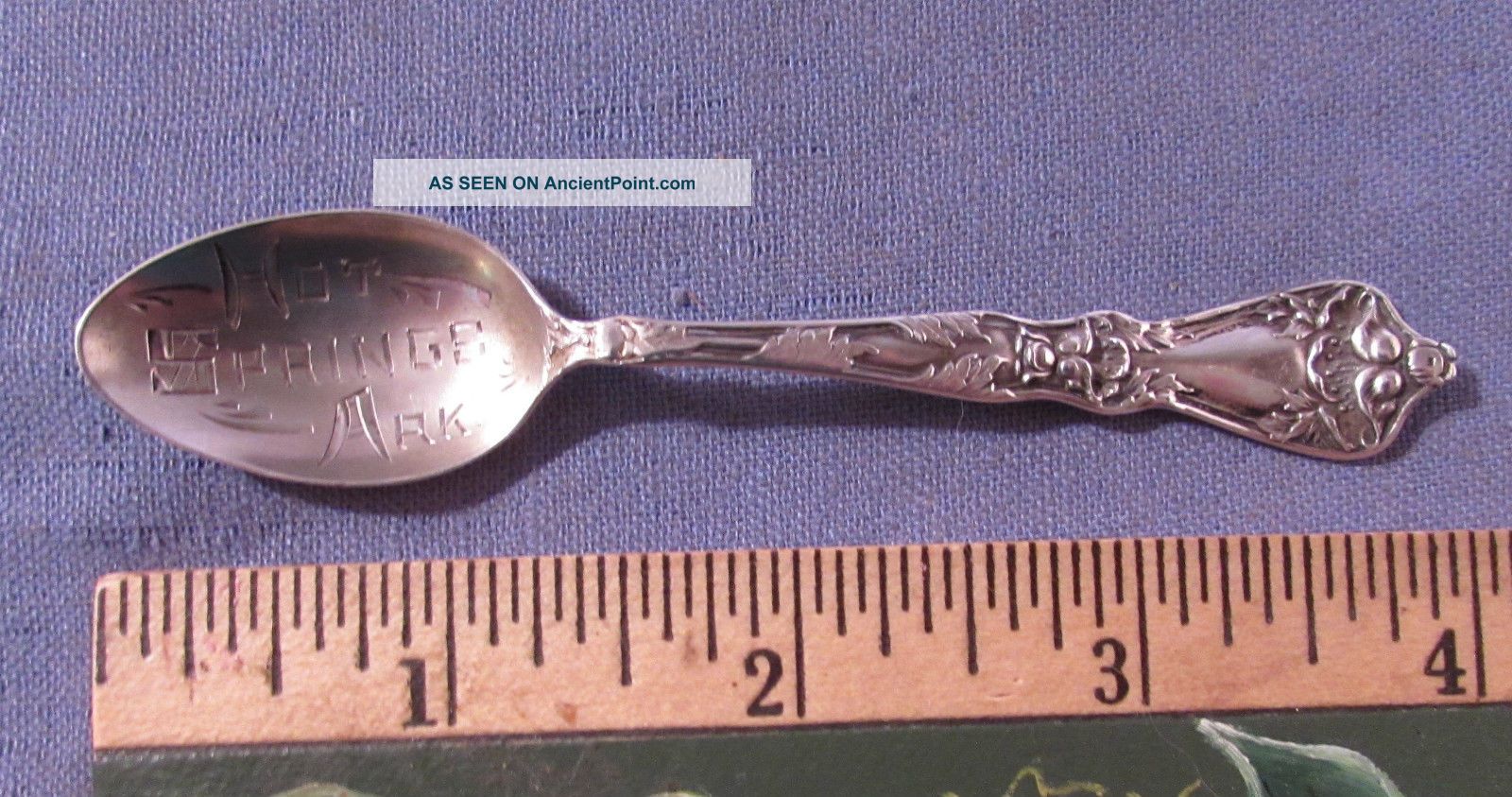Antique Hot Springs Arkansas Sterling Souvenir Spoon Souvenir Spoons photo