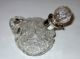 Pretty Silver Mounted Cut Glass Scent/oil Bottle.  Birmingham.  1938. Other Antique Sterling Silver photo 1