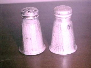 Pair Sterling Silver Individual Salt Shakers - 20 Grams Scrap photo