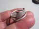 Ancient Celtic / Roman Silver Snake Ring,  Body Formed Of Coiled Roman photo 2