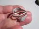 Ancient Celtic / Roman Silver Snake Ring,  Body Formed Of Coiled Roman photo 5