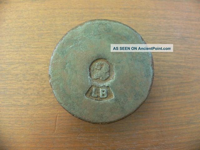 2 Lb Cast Iron Weight For Balance Scale Baker Dough Metal Penn Scales photo