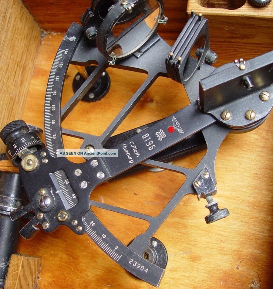 Marine Sextant C.  Plath,  Hamburg.  Kriegsmarine M8196.  Rare Sextants photo