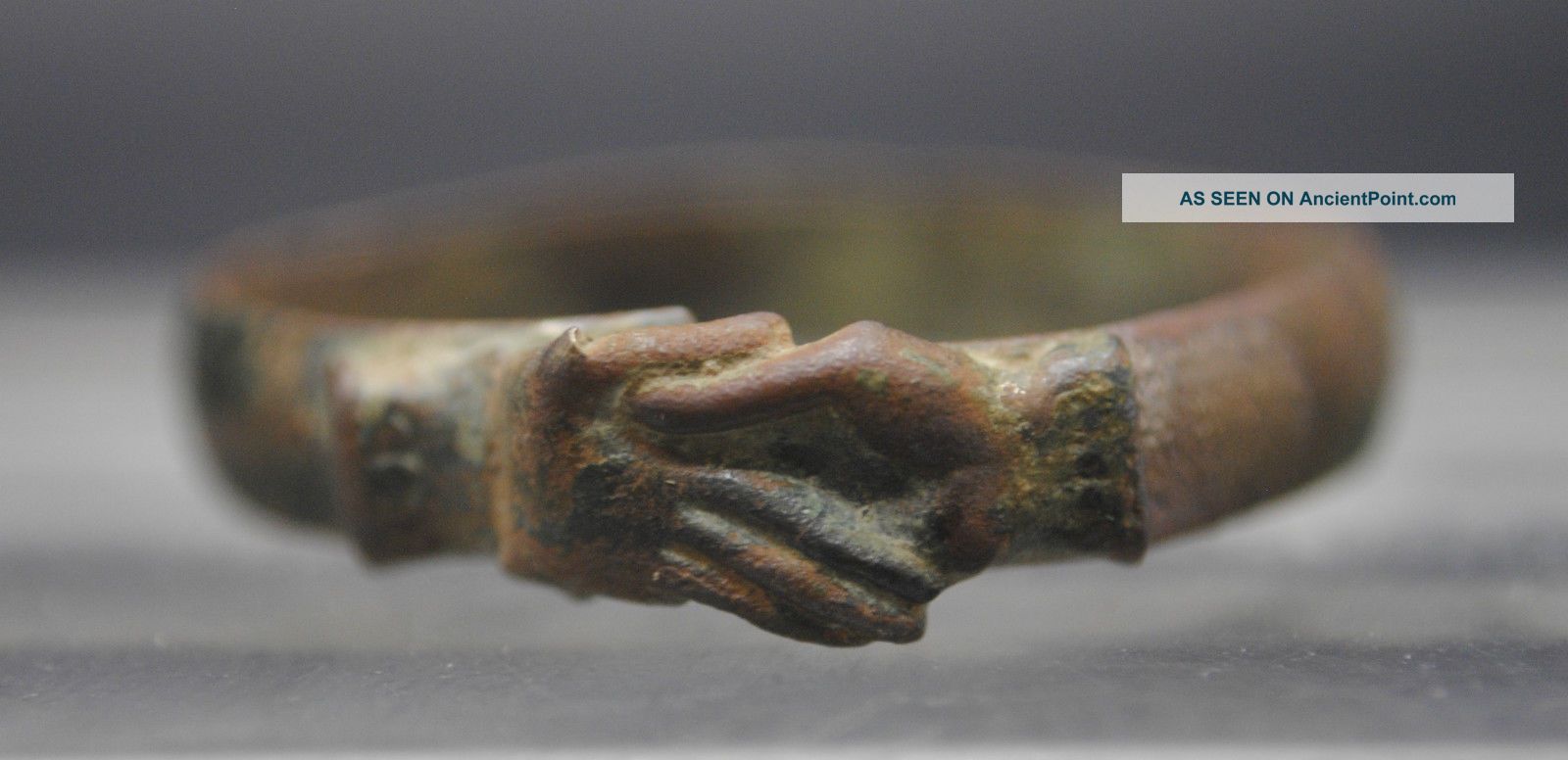 Late Medieval Copper Alloy ‘fede’ Wedding Ring “clasped Hands Design” Other Antiquities photo