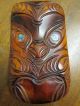 Zealand Maori Carved Wall Plaque Vintage 2 Pacific Islands & Oceania photo 2
