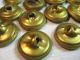Antique Buttons - Gold Metal Open Work Fan Design - Woven Background - Art Nouveau Buttons photo 8