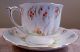 Antique Fine Bone Bell China Art Deco Fruit Tree Cup And Saucer,  Raised Red Dots Cups & Saucers photo 3