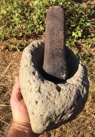 Bowl,  Stone: Mortar & Pestle,  Ancient; Catalina Island,  California photo