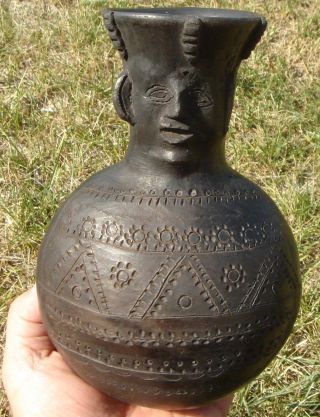 Effigy Face - Pot / Jug,  Mound Builder.  Northern Louisiana,  19th Century Find photo
