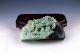 100 Natural Dushan Jade Hand - Carved Landscape Statue W Tree & Old Man Chl - 603 Other Antique Chinese Statues photo 5