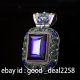 Rare China Silver Old Violet Zircon Cloisonne Collect Hand Carved Pendant 4 Necklaces & Pendants photo 1