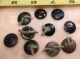 9 Antique Wood Glass Metal Stone Buttons From National Button Society Judge Est Buttons photo 3
