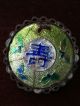 Antique Chinese Export Guilloche Enamel Metal Buttons Silver Tone Butterflies Buttons photo 7