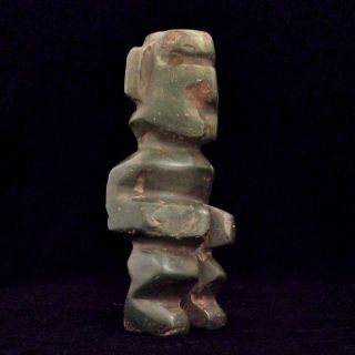 Chontal Jade Stone Pendant - Antique Statue - Precolumbian Figure - Olmec Mayan Mexico photo