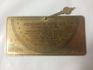 Vintage Antique Brass Coal Mining Slope Meter Hendricks Mfg.  Co.  Carbondale Pa photo