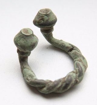 Viking Bronze Faux - Twist Penannular Brooch (max) photo