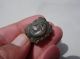 Roman Bronze Seal Ring,  Engraved Goddess Victory Holding Laurel Wreath Roman photo 1