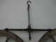 Antique Large Scale 18th Century Colonial Wrought Iron Balance Made Blacksmith Scales photo 7