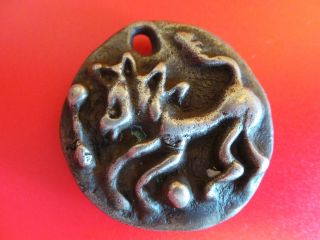 Rare Silver Celtic Amulet Pendant With Griff Motiv photo