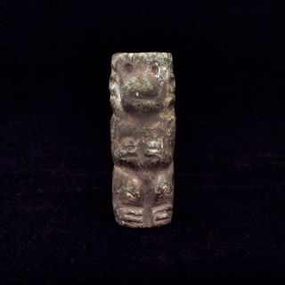 Mayan Stone Monkey Effigy Bead Pre Columbian Antique Old Statue Olmec Aztec photo