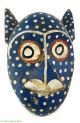 Bozo Mask Blue Spotted With Ears Mali African Art Was $49 Masks photo 1