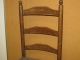 Extremely Rare 18th C Pennsylvania Ladder Back Hearth Chair In Old Grain Paint Primitives photo 9