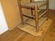 Extremely Rare 18th C Pennsylvania Ladder Back Hearth Chair In Old Grain Paint Primitives photo 4