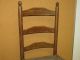 Extremely Rare 18th C Pennsylvania Ladder Back Hearth Chair In Old Grain Paint Primitives photo 8