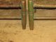 Rare 19th C Child ' S 2 Slat Ladderback Chairs In Great Old Green Paint Primitives photo 3