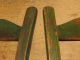 Rare 19th C Child ' S 2 Slat Ladderback Chairs In Great Old Green Paint Primitives photo 5