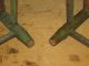 Rare 19th C Child ' S 2 Slat Ladderback Chairs In Great Old Green Paint Primitives photo 8